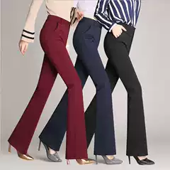 Cross-border supply of new micro-pants pants pants large size flared pants pants women's pants straight high waist work pants women's pants