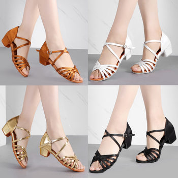 Wholesale Latin Dance Shoes for Children and Girls, Soft-Soled Girls' Dance Shoes, Children's Practice Shoes, New Style