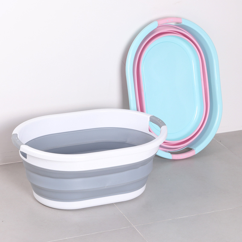 Folding Dirty Clothes Basket Laundry Storage Basket Bathroom Clothes Portable Household Basin Wholesale Foldable Laundry Basket