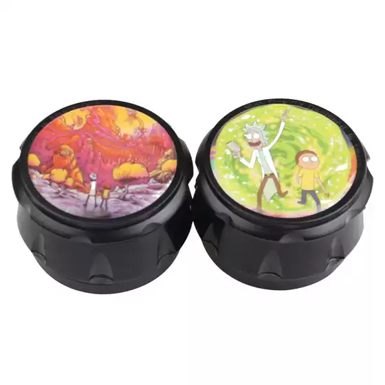 Cartoon Pattern Smoke Grinder Metal Grinder Zinc Alloy Three-Layer 60mm Sticker Grinder
