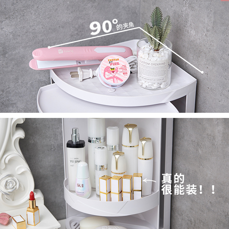 Bathroom Storage Rack Punch-free Wall-hanging Triangular Storage Rack Kitchen Bathroom Washstand Corner Shelf