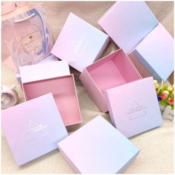 Chinese Valentine's Day Gradient Ins Style Gift Box Gift Box Empty Box Set Heaven and Earth Cover Gift Small Gift Packaging Box