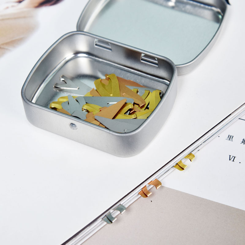 Bookmark Retro Cut Out Stainless Steel Metal Bookmark Mini Cute Water Drop Book Page Three-Color Stationery Supplies Retro Style