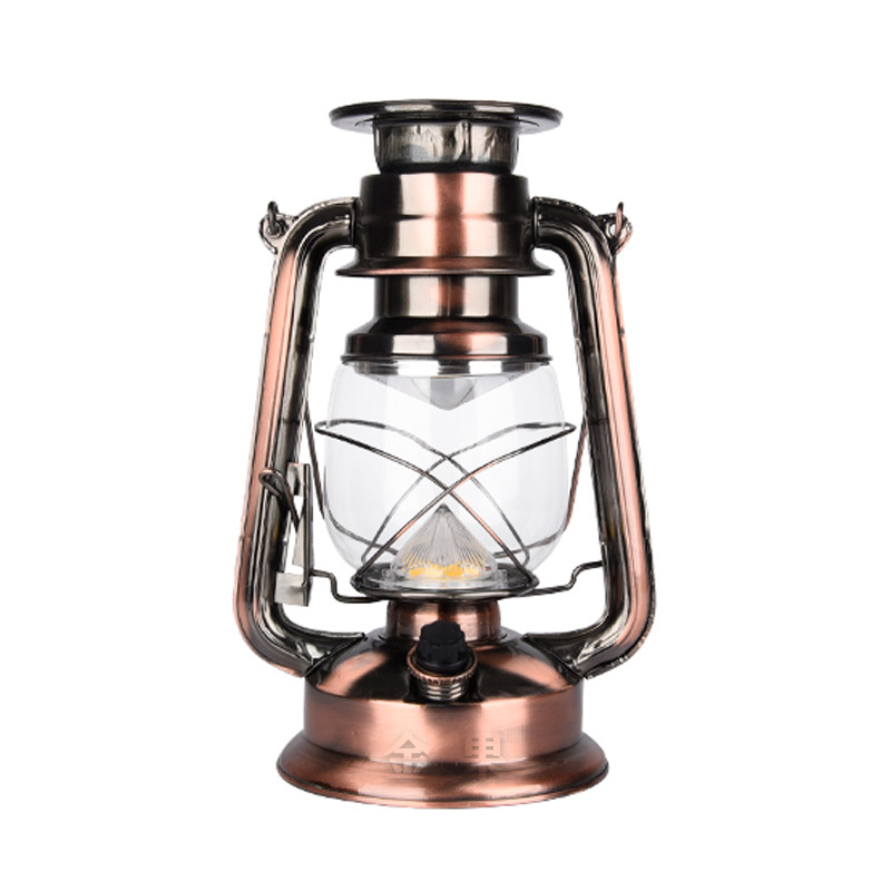 Lantern Solar Rechargeable multifunctional outdoor lighting emergency camping tent lamp retro kerosene lamp portable lamp