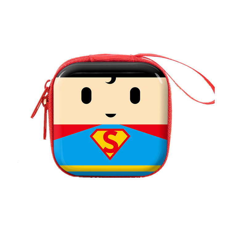 Creative Square Tinplate Coin Purse, Cute Marvel Coin Key Earphone Data Cable Storage Box, Creative Storage