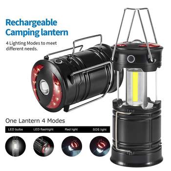Camping Light Rechargeable Portable Light Telescopic Camping Light Emergency Lighting Signal Light Tent Led Light Emergency Light