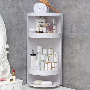 Bathroom Storage Rack Punch-free Wall-hanging Triangular Storage Rack Kitchen Bathroom Washstand Corner Shelf