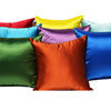 Amazon Home Wish Aliexpress Shopee Glossy Simulated Silk Satin Pure Color Pillow Cushion Cover