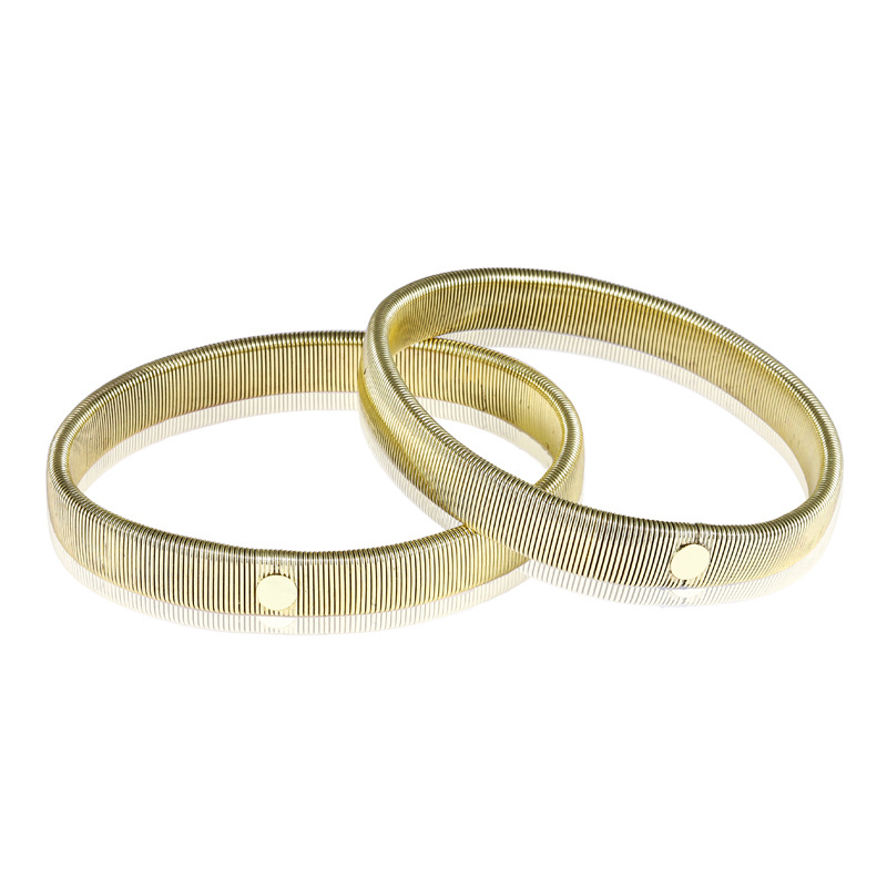 sleeve holder 欧美时尚轻奢弹簧手镯 弹性臂环 男士手环袖箍货源