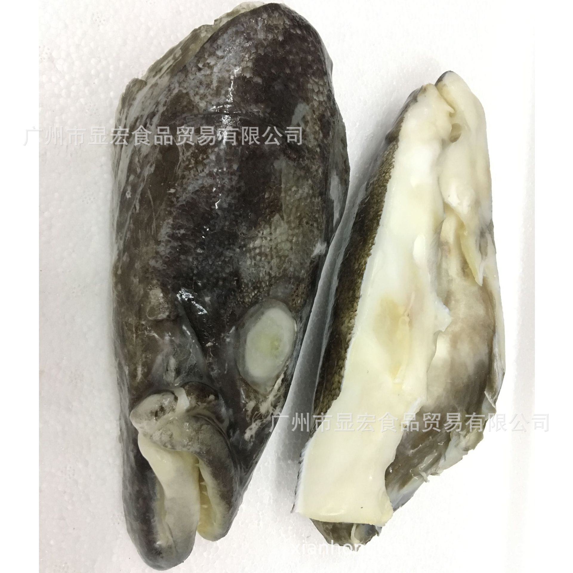 Silver Cod Head Antarctic Dog Tooth Open Side Half about 600-800 Grams Seafood Ingredients Steamed Fish Head Chopped Pepper Fish Head