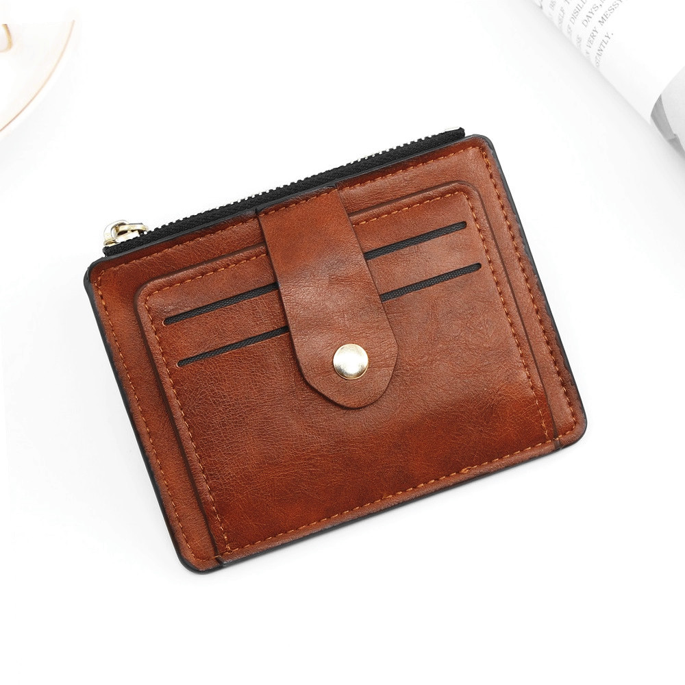 Factory Direct Sales New Korean Style Colorful Variety Versatile Concealed Button Coin Purse Ultra-Thin Convenient Casual Card Holder Card Holder