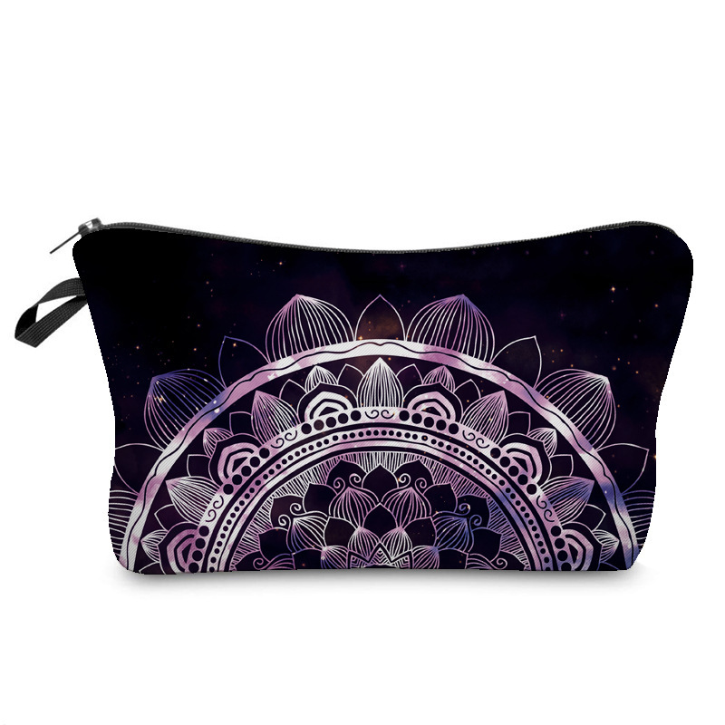 Amazon Cross-border Mandala Printed Pattern Cosmetic Bag Women's Clutch Multi-functional Travel Storage Bag