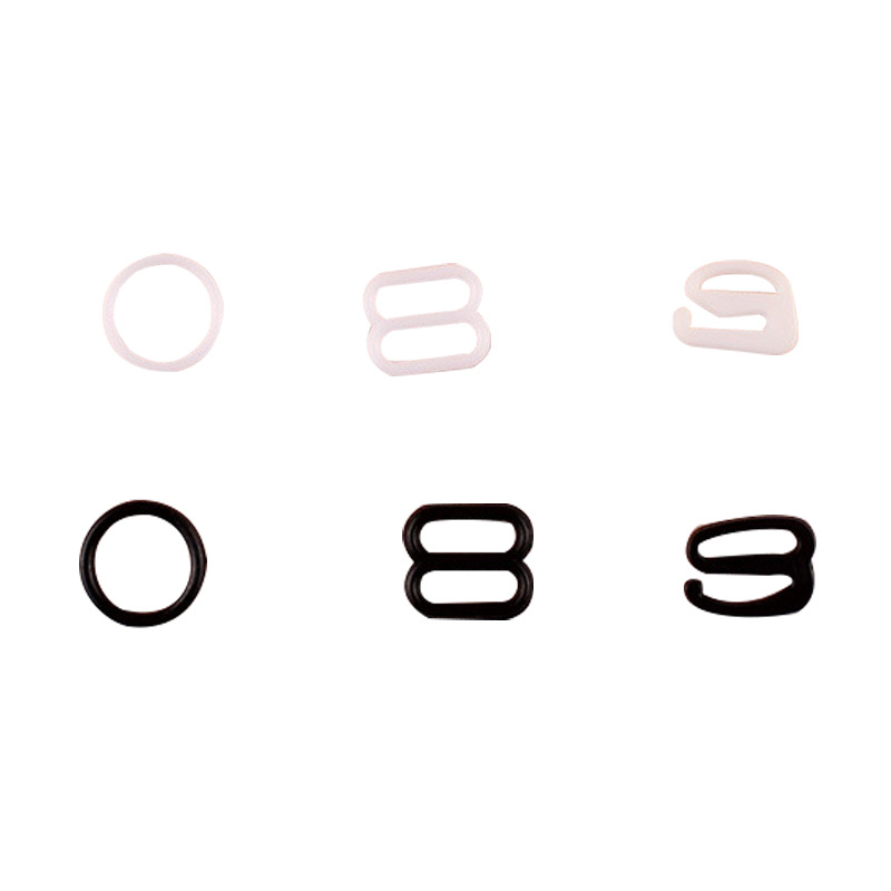 Factory supply plastic transparent bra buckle 0/8.9 plastic hook buckle shoulder strap adjustment buckle wholesale