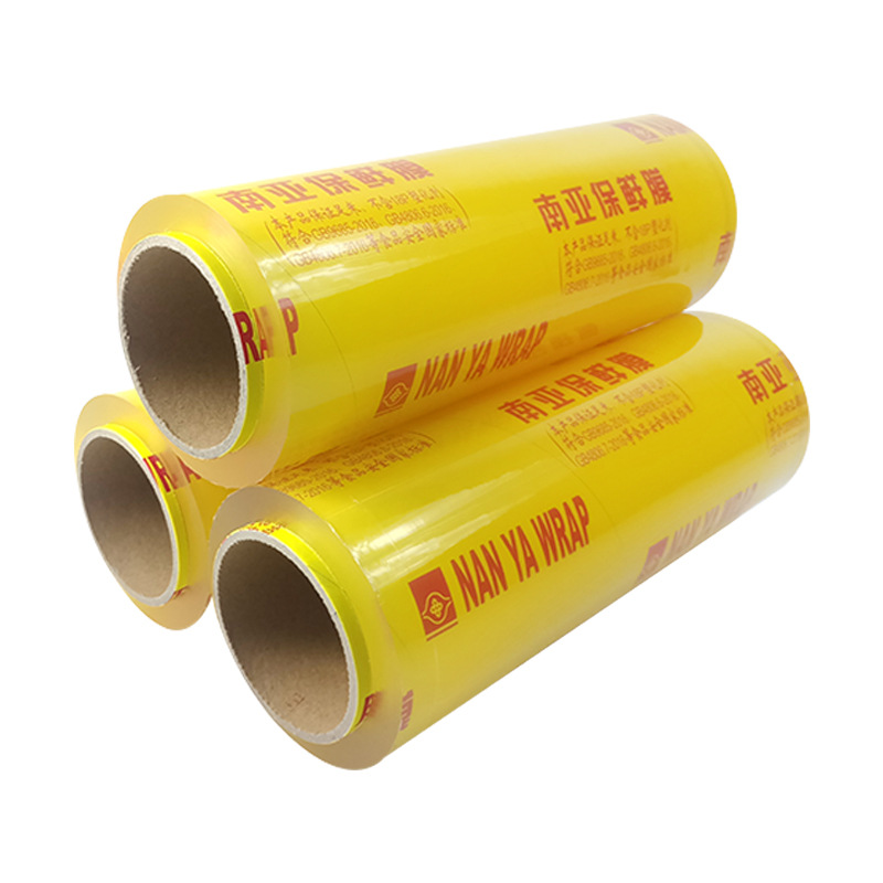 Wholesale South Asia 500 m Large Roll Super Sticky Food Preservative Film Kitchen Refrigerated Film Supermarket Vegetable and Fruit Preservative Film