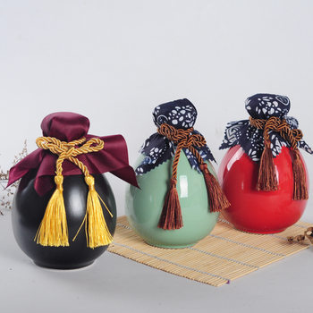 0.5kg Wine Bottle Sealed Empty Wine Bottle Liquor Bottle Flask Hand-Held Bottle Imitation Vintage Wine Jar Ceramic Bottle Free Shipping Ceramic Bottle