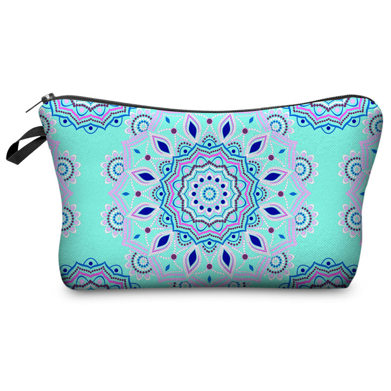 Amazon Cross-border Mandala Printed Pattern Cosmetic Bag Women's Clutch Multi-functional Travel Storage Bag