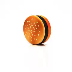 Foreign Trade Hot-Selling Hamburger Cigarette Grinder Creative Stylish Three-Layer Metal Cigarette Grinder Manual Zinc Alloy Cigarette Grinder in Stock