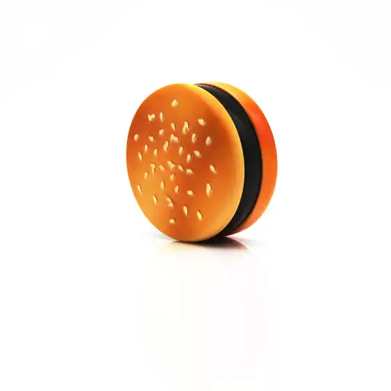 Foreign Trade Hot-Selling Hamburger Cigarette Grinder Creative Stylish Three-Layer Metal Cigarette Grinder Manual Zinc Alloy Cigarette Grinder in Stock
