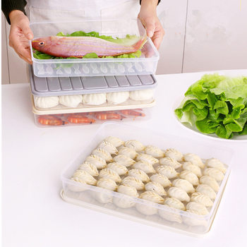 Dumpling Box Refrigerator Fresh-keeping Storage Box for Wonton Noodles Quick-frozen Dumpling Box Undivided Household Finishing Box