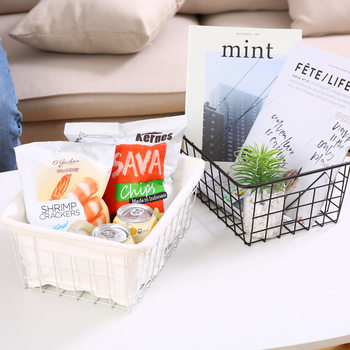 Factory wholesale ins wind storage basket cloth basket dormitory countertop sundries snacks finishing basket desktop storage basket