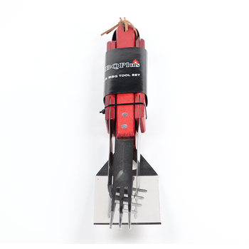 Factory Direct wooden handle grill suit 3-piece set combination grill stainless steel BBQ outdoor barbecue tool accessories