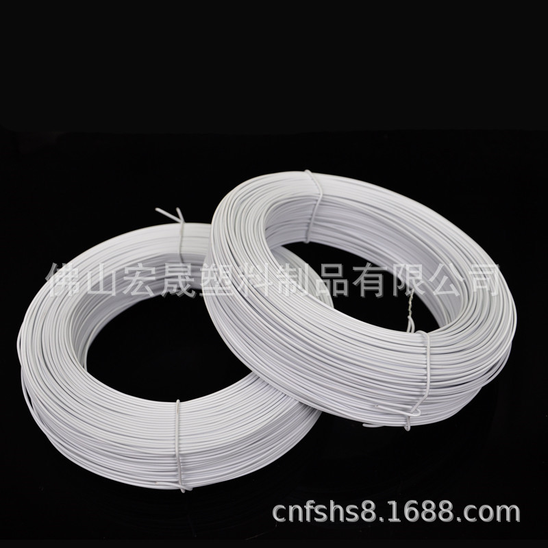 Galvanized iron wire tie plastic coated iron wire adhesive tie gardening fruit seedling fixing PVC environmental protection round iron core tie wire