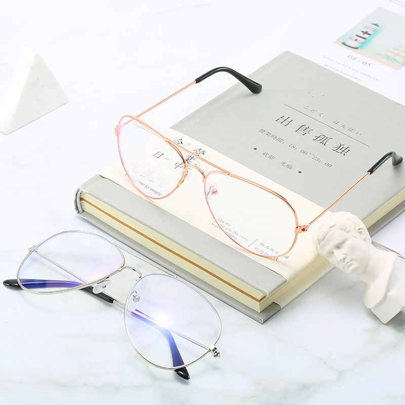 Finished Myopia Glasses for Women with Degree 50-600 Degrees Literary Retro Toad Glasses Frame Anti-Blue Light Flat Glasses for Men