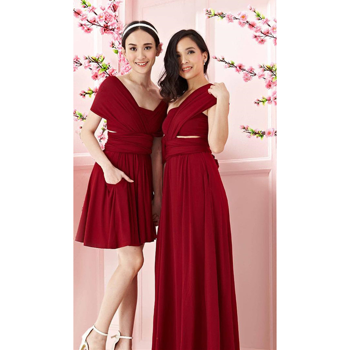 Bridesmaid Dresses Versatile Long and Short Styles Adjustable Straps Perfect for Weddings and Special Occasions