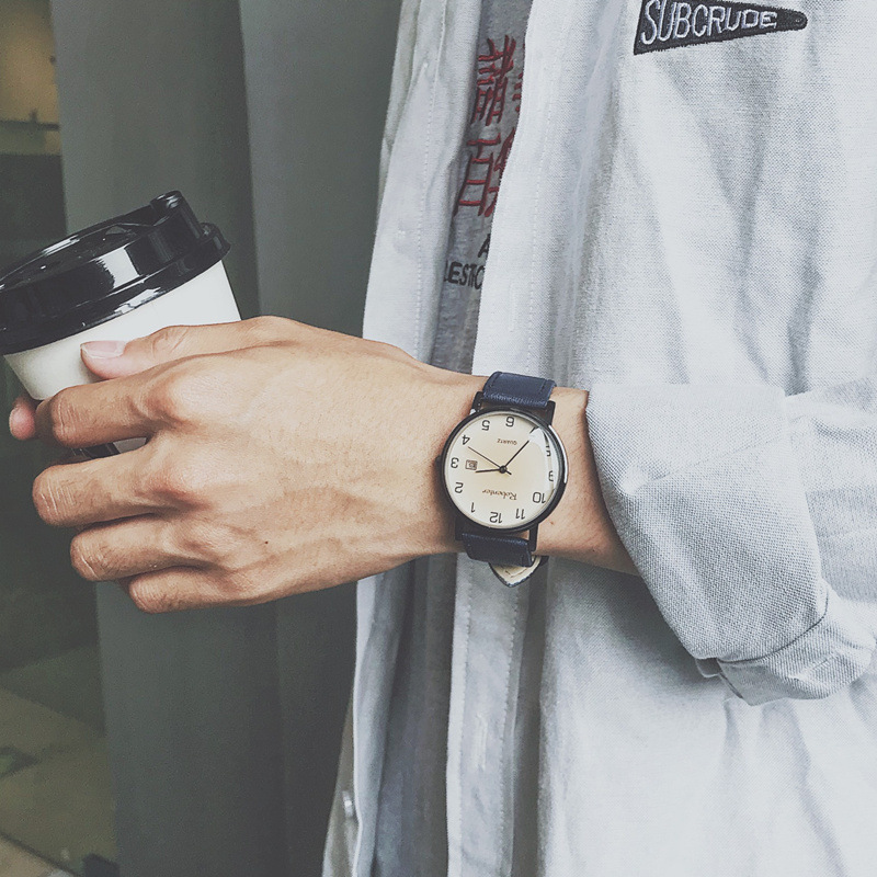 Teenagers Watch Digital Dial Trendy Male Junior High School Students High School Students Korean Version Simple Trendy Casual Belt Waterproof