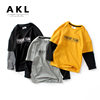 2026 Autumn Korean Style Children's Long Sleeve T-Shirt, Big Kids Pure Cotton Fake Two-Piece Top, Boys' Base Shirt Wholesale