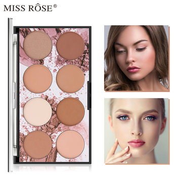 MISS ROSE cross-border makeup 8-color long-lasting makeup oil control makeup powder cake waterproof repair concealer powder cake