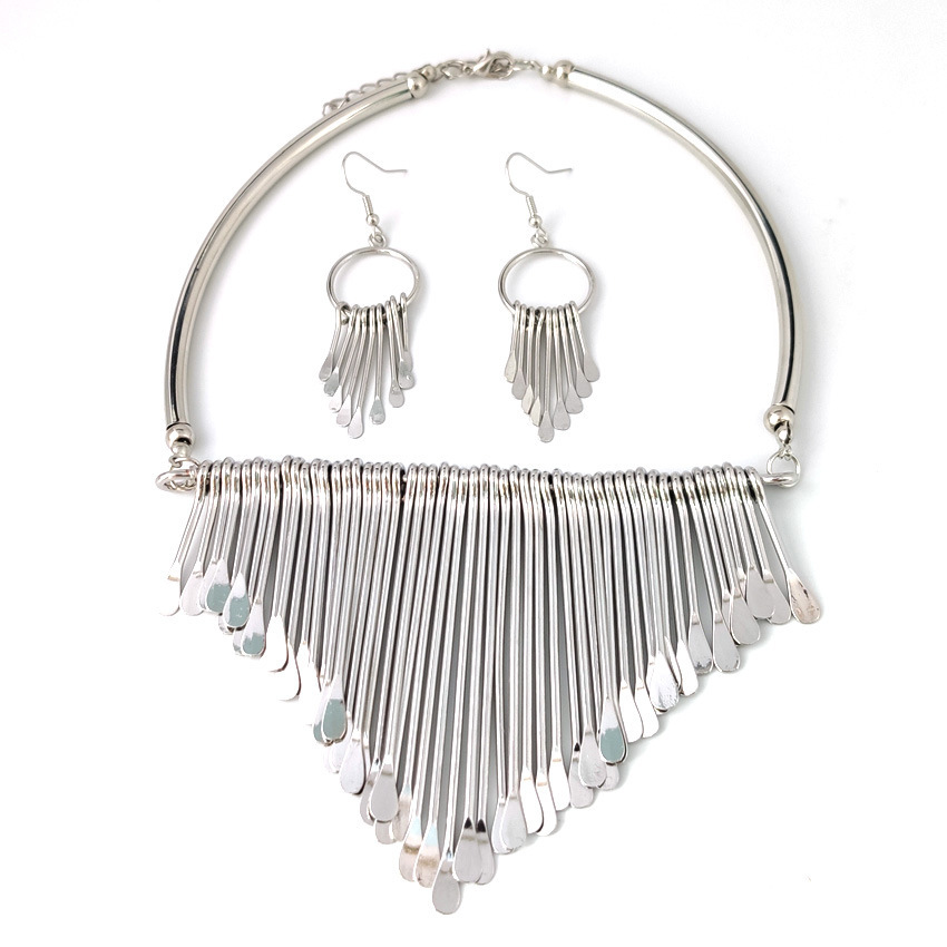 European and American New Luxury Fashion Temperament Versatile Multi-Layered Tassel Necklace Set Decoration Wholesale