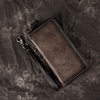 New Retro Men's Wallet Long Zipper Genuine Leather Clutch Multi-functional European and American Cowhide Youth Men's Wallet