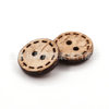 Factory direct supply spot coconut buckle natural coconut shell buckle two eyes dotted button shirt round coconut shell button