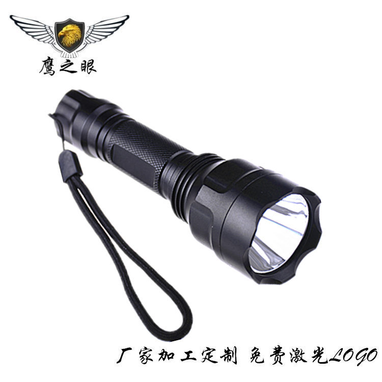 LED flashlight C8T6 aluminum alloy 10W outdoor lighting riding Q5 rechargeable lamp USB a generation of hair
