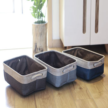 Nordic ins Hemp Storage Basket Desktop Sundries Storage Box Cosmetics Snack Storage Basket Remote Control Storage Box