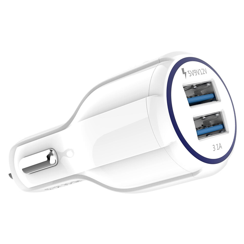 Qc3.0 Car Charger 3.1A One to Two Qc3.0 Car Mobile Phone Dual USB Car Charger One to Two Fast Charging