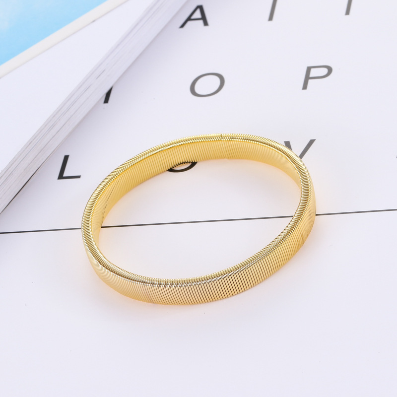 European and American New Wish Ebay Men's Metal Spring Elastic Elastic Bracelet Bracelet Arm Ring Sleeve Cuffs