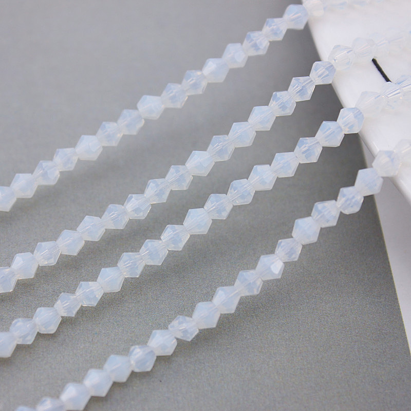 3/4/6mm水晶菱形珠子尖珠散珠两头尖diy手工发饰材料饰品配件批发