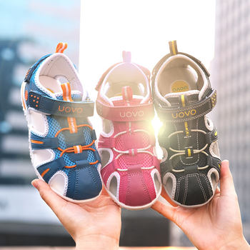 UOVO Children's Toe Boys' Sandals 2025 New Korean Style Summer Children's Shoes Baby Beach Shoes for Women