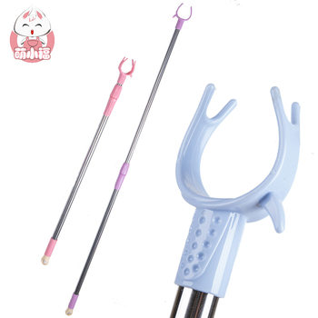 Factory wholesale retractable clothes pole balcony dormitory clothes pole plastic clothes fork head telescopic clothes fork department store
