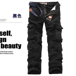 男士跨境8口袋亚马逊大码工装长裤大码宽松休闲裤 户外裤