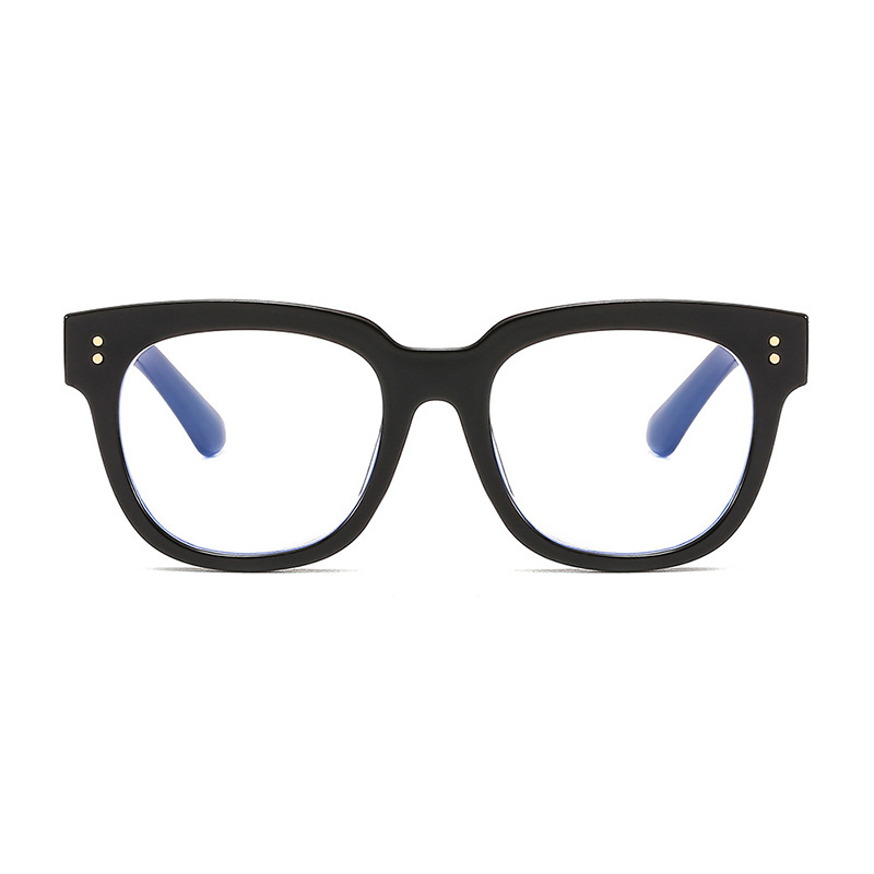 Korean Style Sydney Fan Same Style Flat Mirror V Brand Black Frame Retro Glasses Frame Internet Popular Trendy Anti-Blue Light for Men and Women