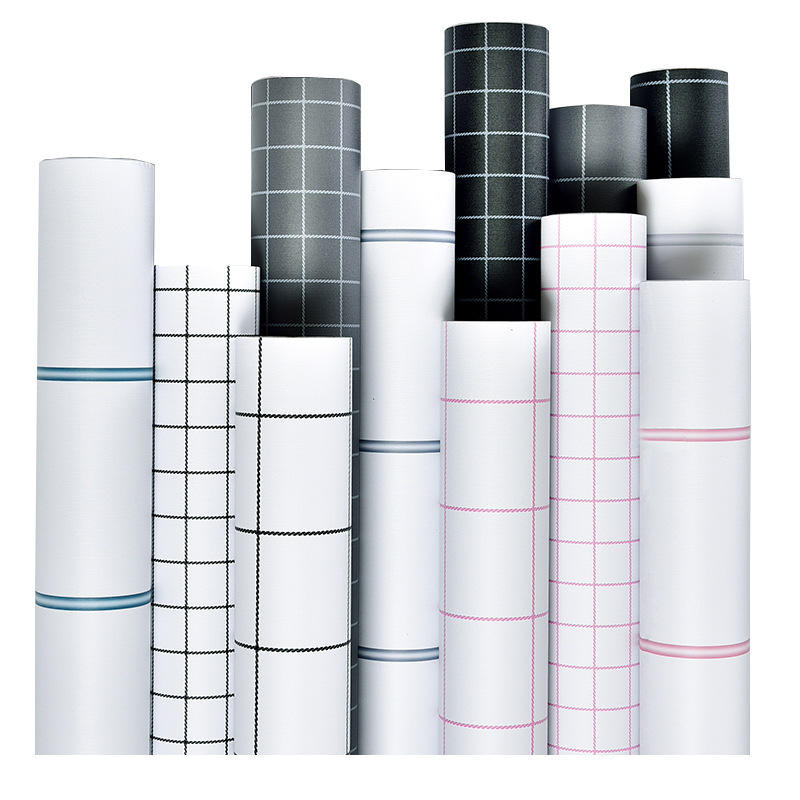 自粘墙纸防水纯色翻新贴纸卧室客厅寝室店铺装饰壁纸灰色素色墙贴