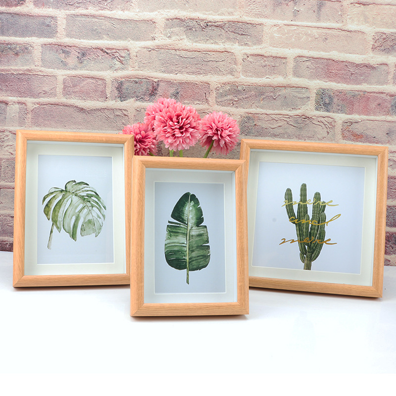 Wooden Three-Dimensional Hollow creative photo frame table wholesale 678 10 inch A4 Nordic Wall square oil painting stick picture frame