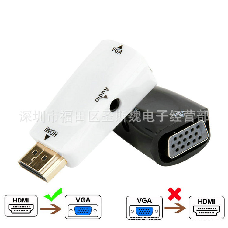 hdmi to vga converter headband audio 1080p hdmi to vga hd with audio adapter cable