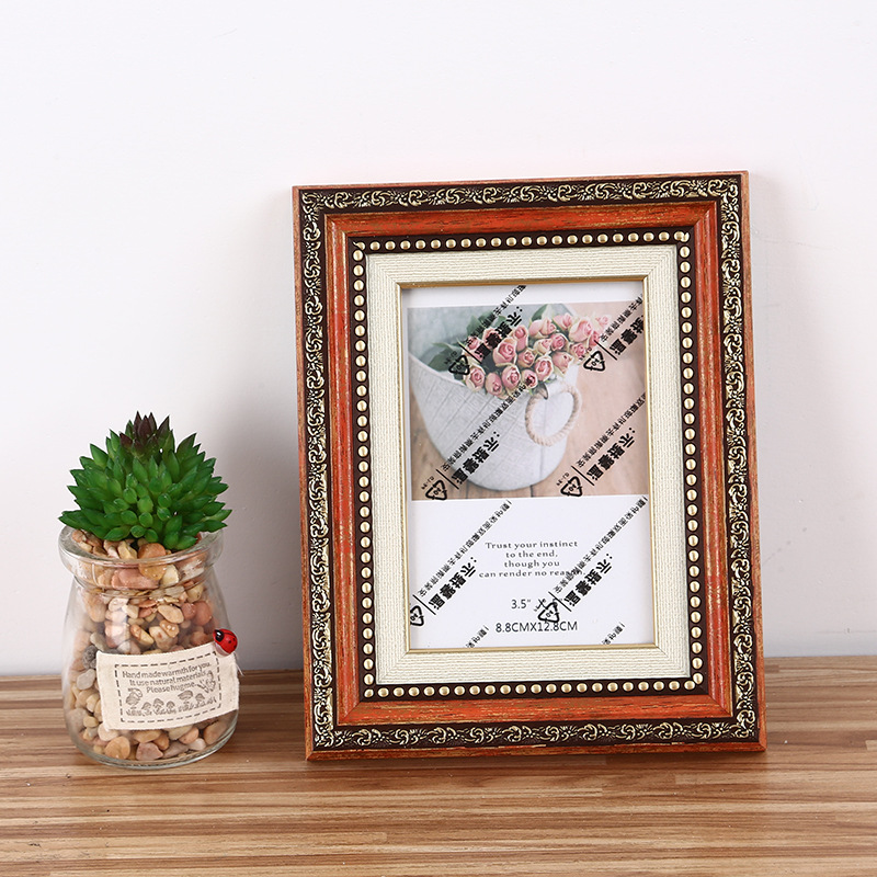 Ziheng Retro Photo Frame Simple Home Decoration Creative Tabletop Photo Frame Photo Wall Minimalist Picture Frame Three-Dimensional Tabletop Display
