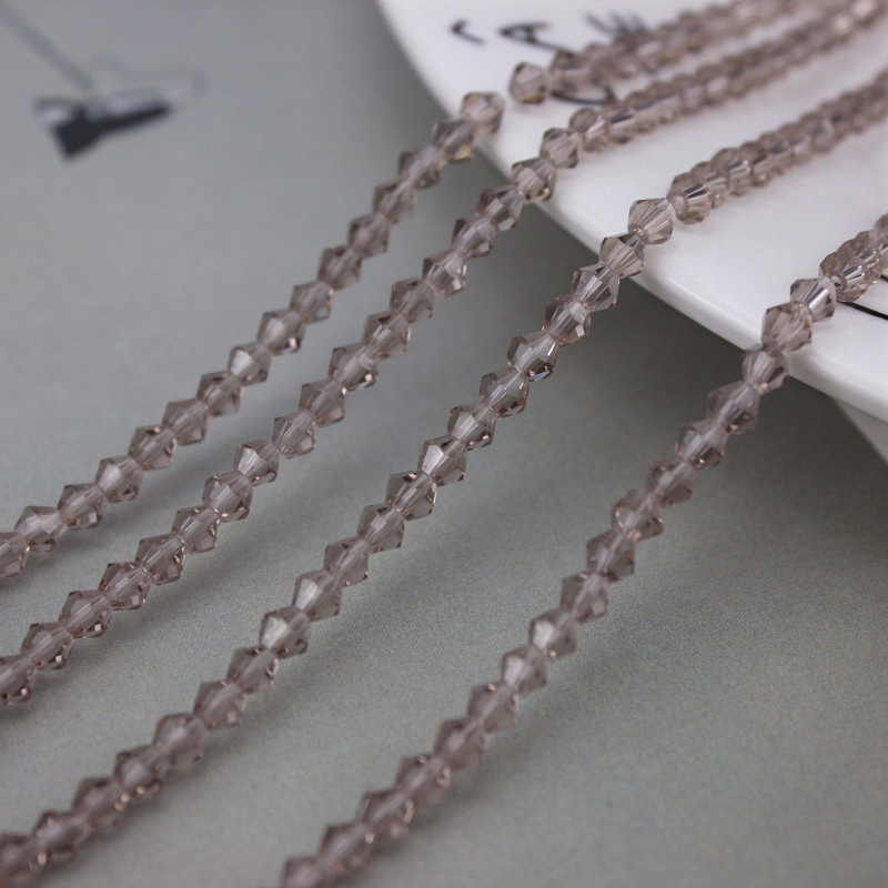 3/4/6mm水晶菱形珠子尖珠散珠两头尖diy手工发饰材料饰品配件批发