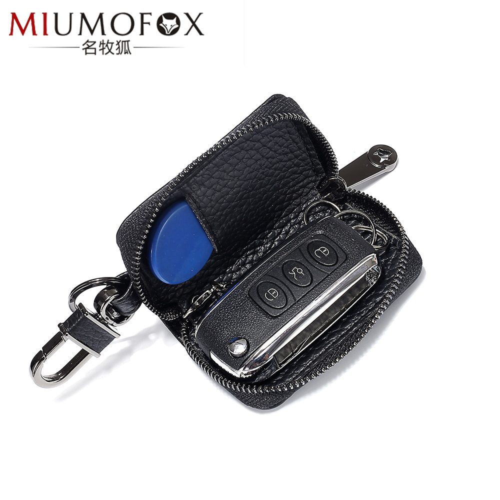 Summer fashion leather universal car key bag waist hanging key bag Joker wholesale factory direct sales