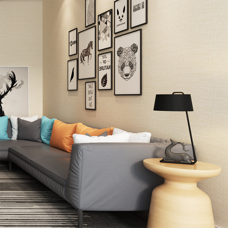 自粘墙纸防水纯色翻新贴纸卧室客厅寝室店铺装饰壁纸灰色素色墙贴